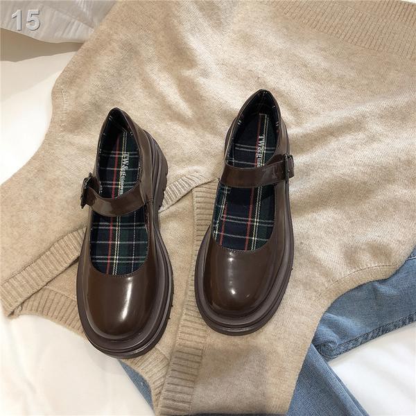 Giày da nhỏ Mary Jane một lớp khuy ngang dễ phối cổ điển mùa xuân mẫu mới 2021 cho nữ đồng phục jk kiểu Nhật mũi tròn | BigBuy360 - bigbuy360.vn