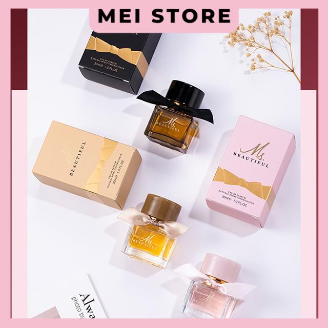 Nước Hoa Ms.Beautiful Nắp Nơ Hương Thơm Nhẹ Nhàng Lâu Trôi Tự Nhiên Cho Nữ 30ml