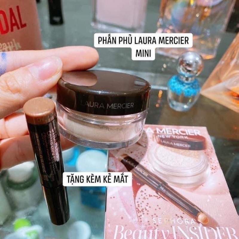 [FREE SHIP] Set Trang Điểm 2 Món Laura Phấn Phủ Kèm Nhũ Mắt