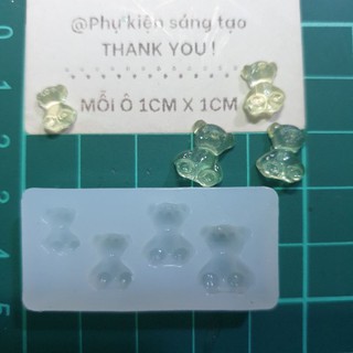 Khuôn silicon 4 chú gấu