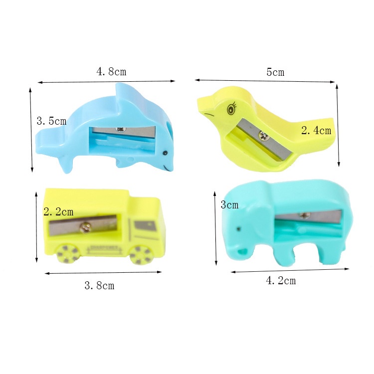 Gọt bút chì cute nhiều hình màu sắc cho bé, chuốt bút chì hoạt hình xinh xắn