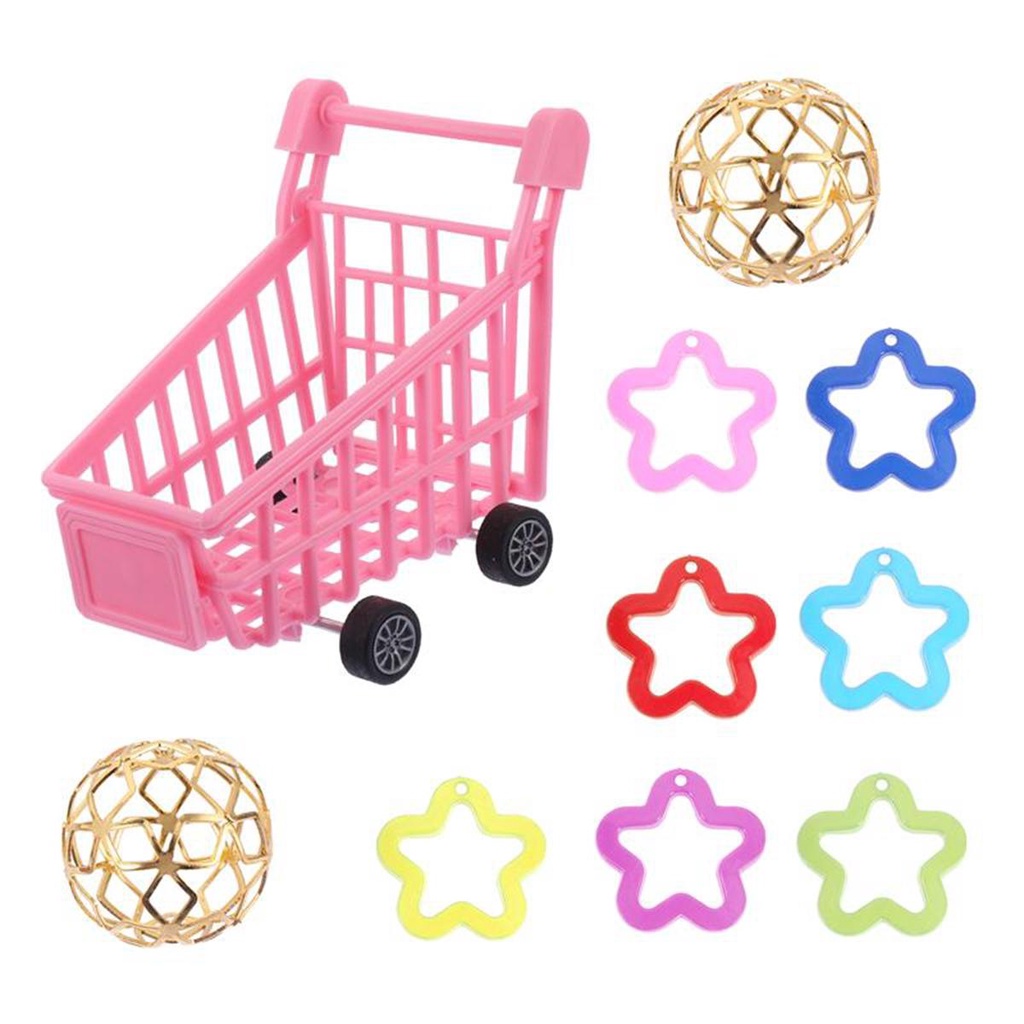 Bộ Đồ Chơi Bóng Gặm Mini Bằng Nhựa Vui Nhộn Cho Chim Cảnh