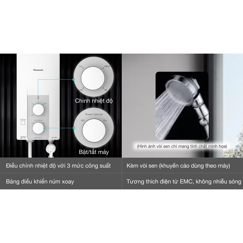 [HCM] Máy nước nóng Panasonic DH-3RL2VH