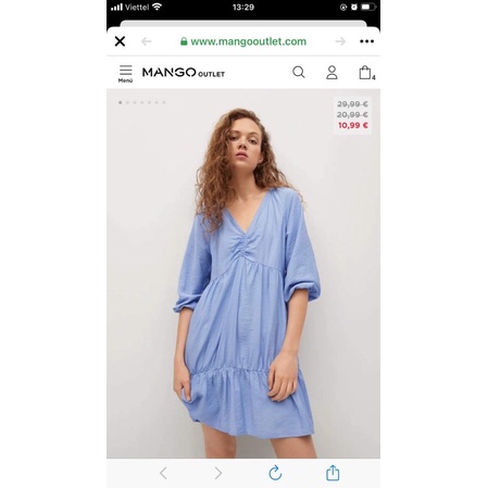 Đầm babydoll Mango sz S new 100%