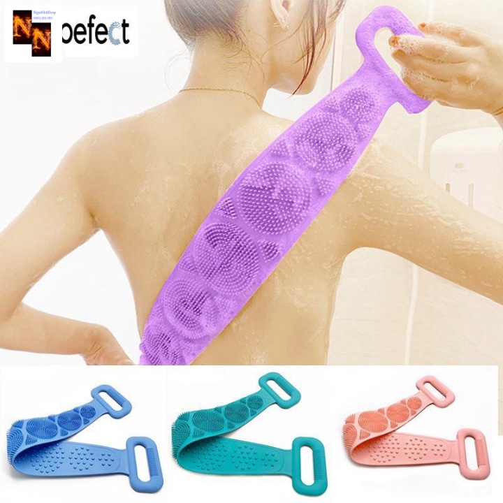 Dây Chà Lưng 2 mặt Bằng Silicone Giúp Thúc Đẩy Tuần Hoàn Máu Da Và Đẩy Nhanh Quá Trình Trao Đổi Chất