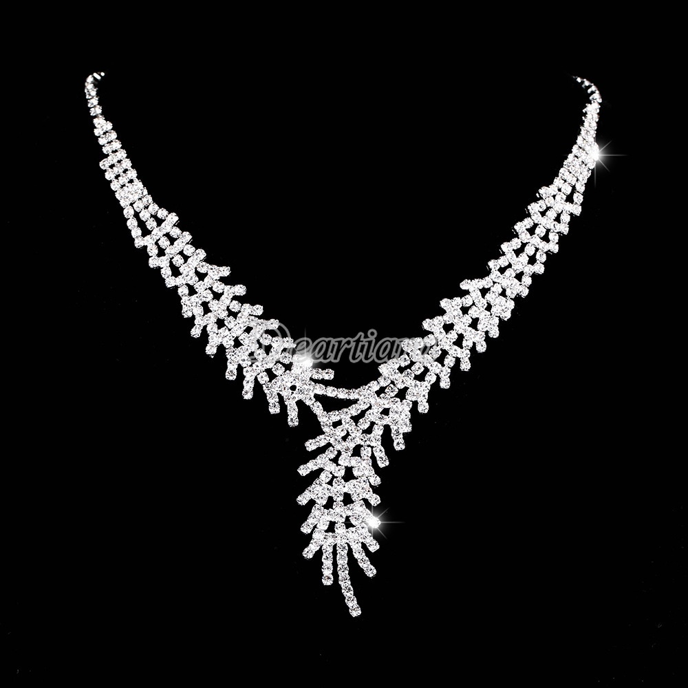 Bộ Vòng cổ Và Bông Tai Thời Trang Âu Mỹ Cho Cô Dâu