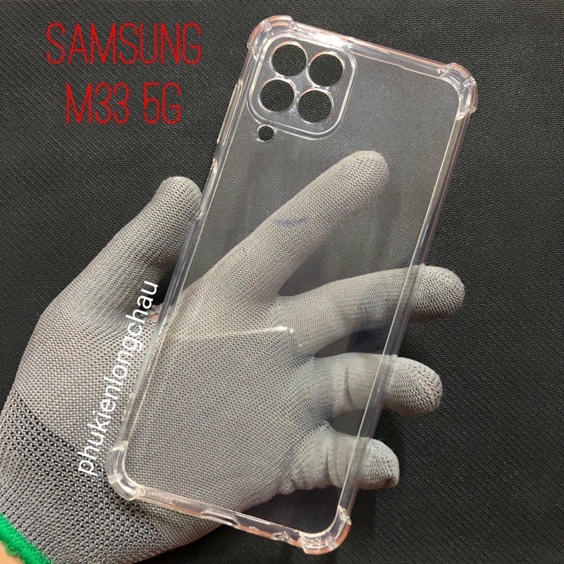 Ốp Lưng Samsung M33 5G Dẻo Trong Suốt Chống Sốc Có Gù Bảo Vệ 4 Gốc