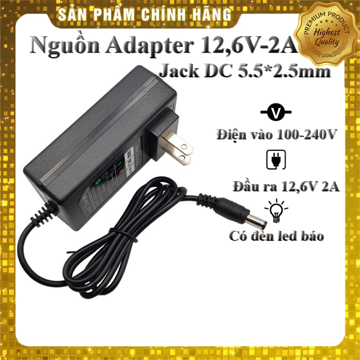 Adapter Nguồn Tự Ngắt 12,6V-2A