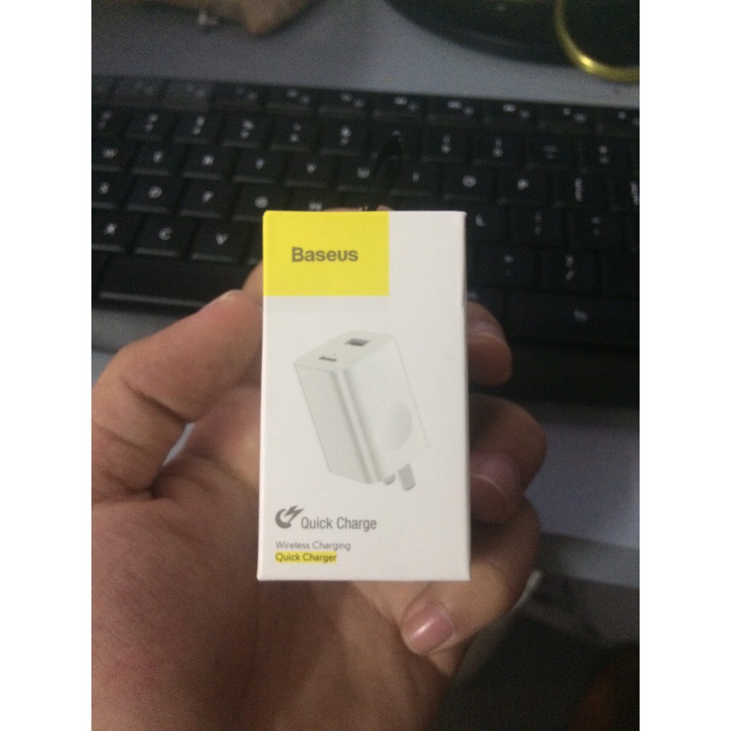 Củ sạc nhanh 3A24w cho iphone và android công nghệ sạc nhanh quick charge 3.0 chống cháy nổ chính hãng baseus