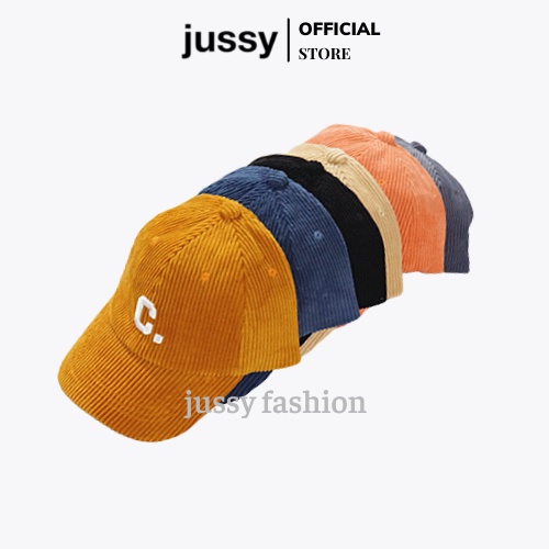 Nón Kết Chữ C Mũ Lưỡi Trai  Nam Nữ Jussy Fashion Phong Cách Nón Lưỡi Trai Unisex Form Cứng Vải Nhung Gân Dày Nhiều Màu