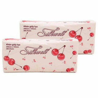 Giấy ăn rút lụa silkwell gói 280 tờ 2 lớp