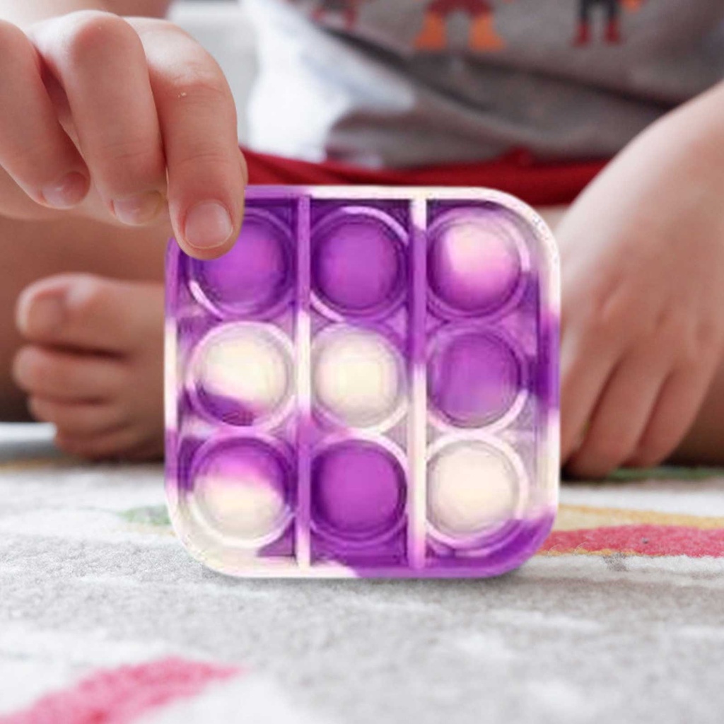 Móc Khóa Cầu Vồng dimple pop it fidget mini Đơn Giản Giúp Giảm Căng Thẳng