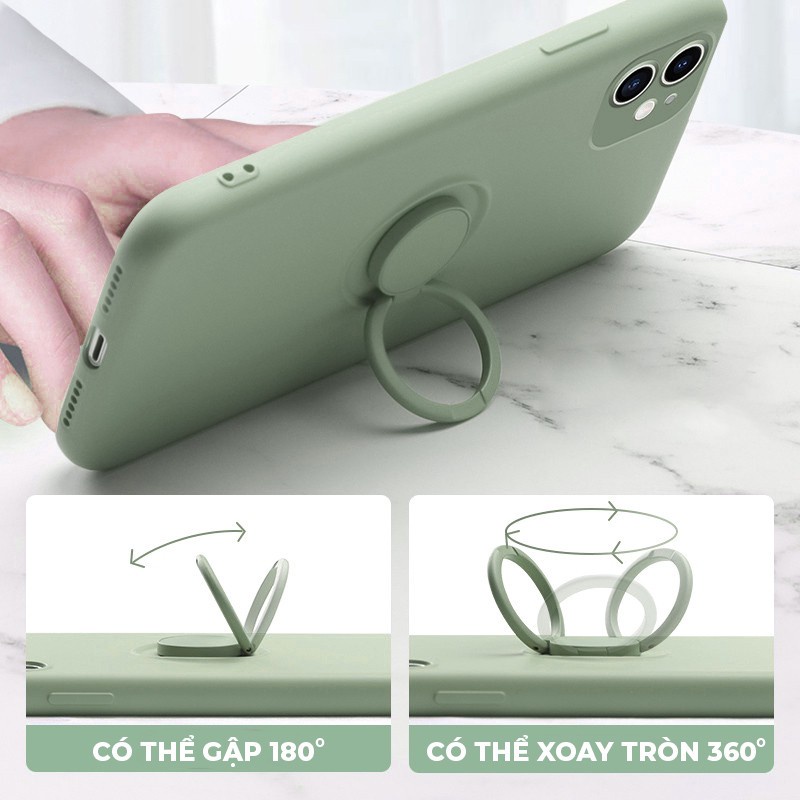 Ốp lưng iphone đẹp, ốp chống bẩn full viền có lót nhung kèm iring