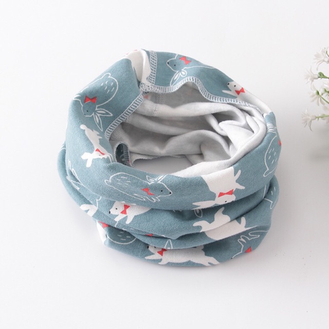 Khăn ống cotton đa năng khăn ống nỉ ấm khăn quàng cổ khăn ống cotton hoặc nỉ dày ấm cho bé