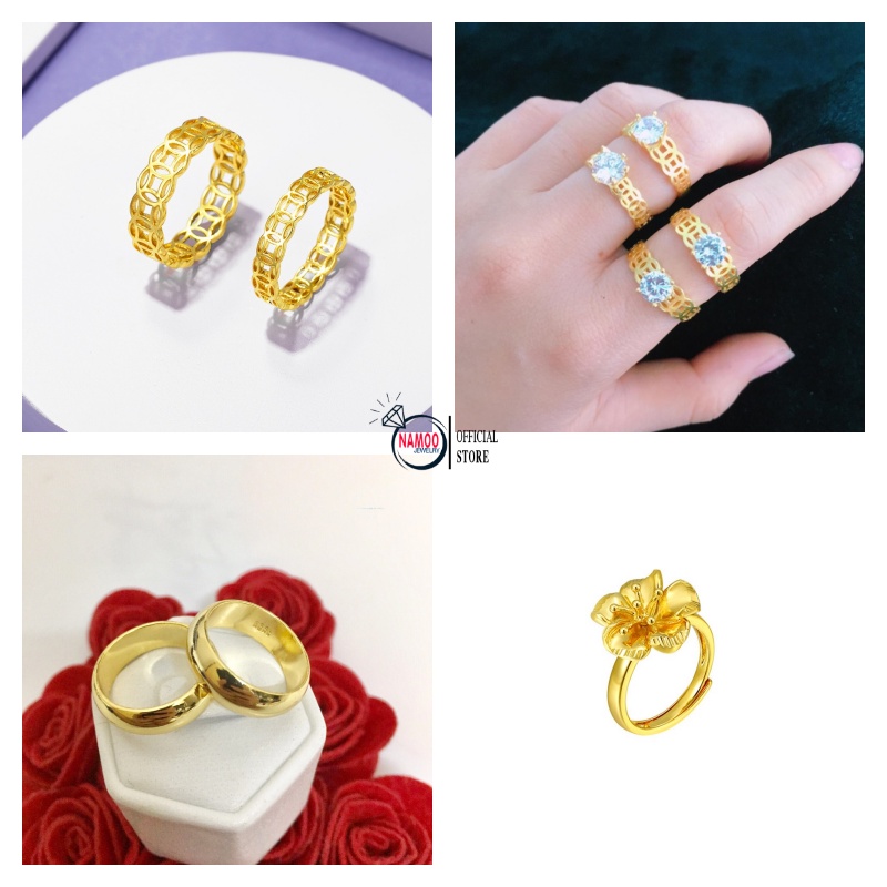 Nhẫn Vàng Nữ Hợp Kim Không Rỉ Namoo Jewelry