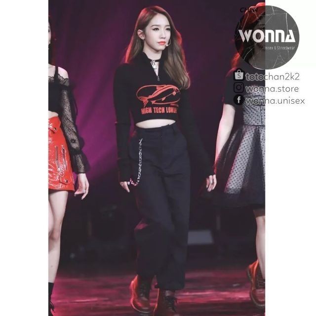 (ORDER) [ẢNH THẬT 4 ẢNH CUỐI] Jogger chain giống Lisa × Rose Blackpink Hyuna ulzzang unisex nam nữ đen nude | BigBuy360 - bigbuy360.vn