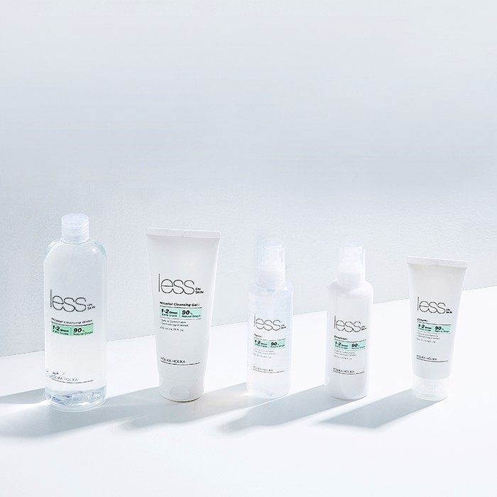 Sữa rửa mặt Hàn Quốc Holika Holika Less On Skin Gel từ thiên nhiên sạch mụn dưỡng ẩm dành cho da nhạy cảm 200ml - 7141