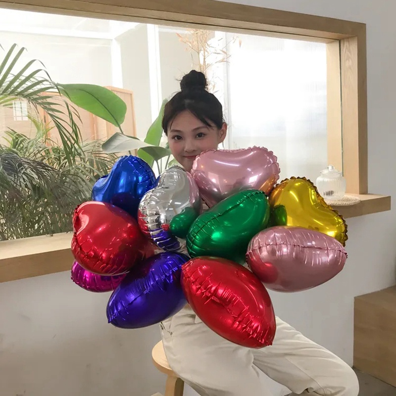 Bong Bóng Nhôm Nhiều Màu Hình Trái Tim Dễ Thương Dùng Trang Trí Tiệc Cưới