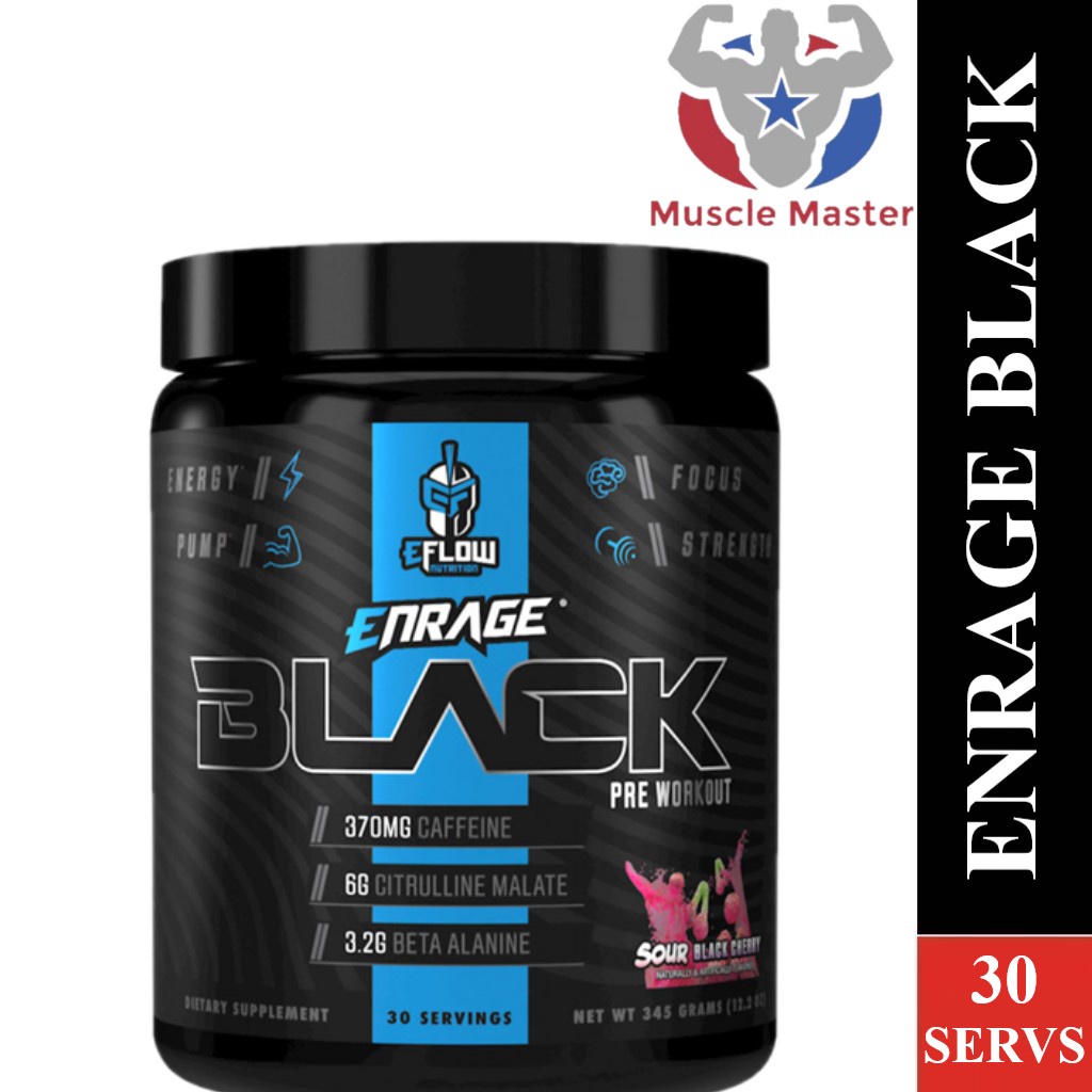 Pre Workout Tăng Sức Mạnh Và Thể Lực EFLOW ENRAGE BLACK 30 Lần Dùng