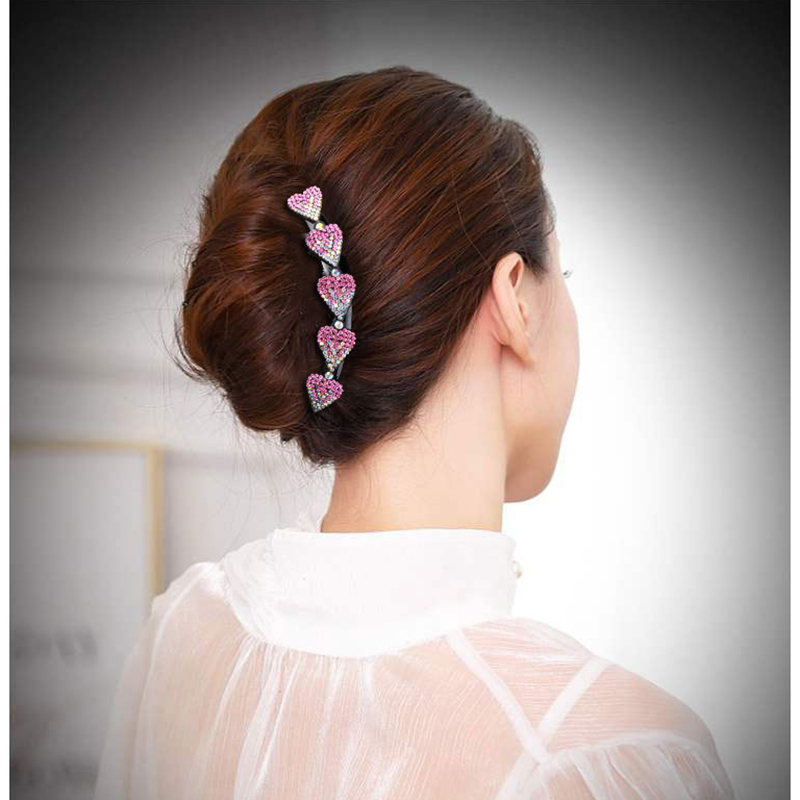 Lược Cài Tóc Đính Đá 7 Răng Thời Trang Hàn Quốc Cho Nữ