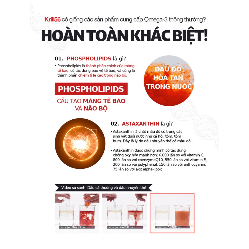 Dầu nhuyễn thể KRILL 56 cao cấp - Red Omega 3 công nghệ mới - liệu trình 1 tháng/ 1 hộp | BigBuy360 - bigbuy360.vn