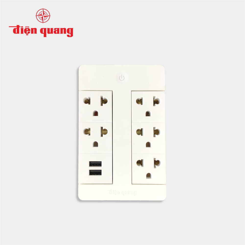 Ổ cắm Xoay Thông Minh Điện Quang Apollo ĐQ SPS1.1 05 USB WiFi Kiểu ổ cắm xoay, 5 lỗ 3 chấu, 2 lỗ USB - Minh Tín Shop