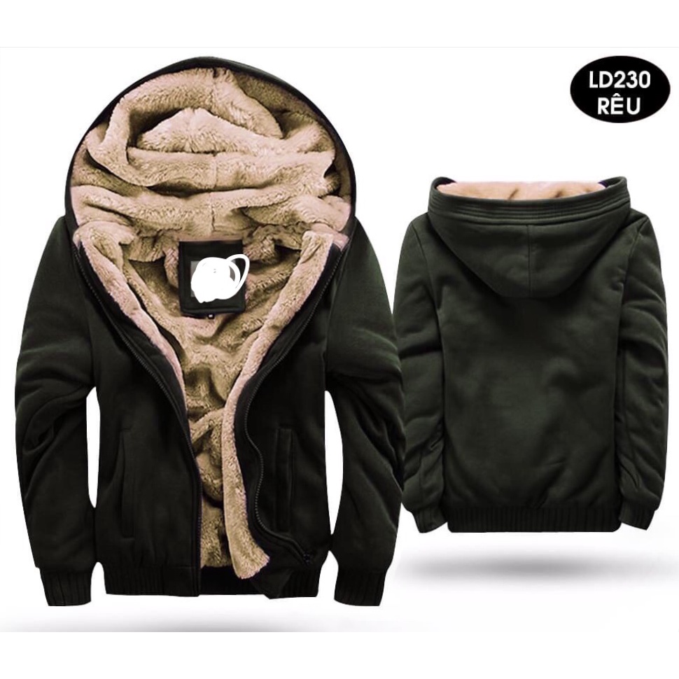 ÁO KHOÁC NỈ NAM LÓT LÔNG  SIÊU ẤM ÁP MÙA ĐÔNG THỜI TRANG NAM 1986