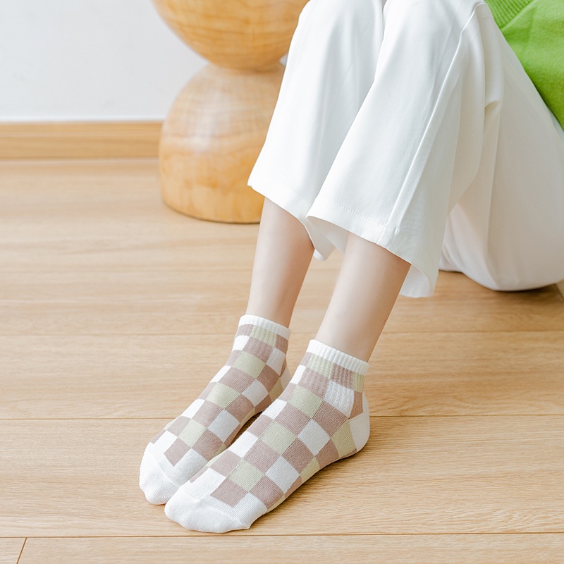 Tất gấu nữ cổ ngắn Hàn Quốc ctue vớ nữ Vintage Cotton thấm hút thoáng khí 5 Màu T.Nu01