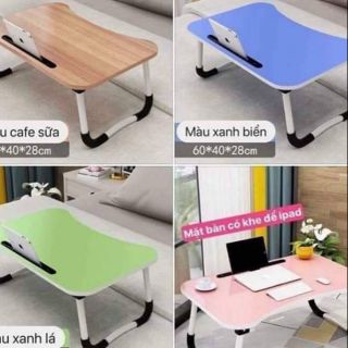 Bàn học gấp gọn có khe cắm ipad.