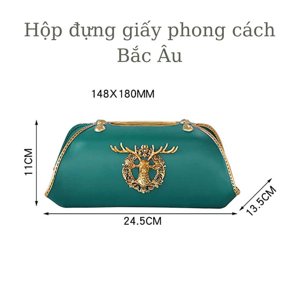 Hộp giấy đầu hươu nguyệt quế sang trọng - Hai màu xanh và trắng sang trọng