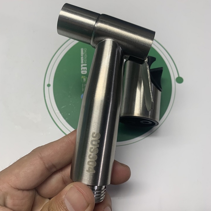 Đầu Vòi Xịt Vệ Sinh Bồn Cầu INOX 304 Kèm Theo Gác Treo. Vòi Rửa Toilet Hàng Bảo Hành 1 Năm