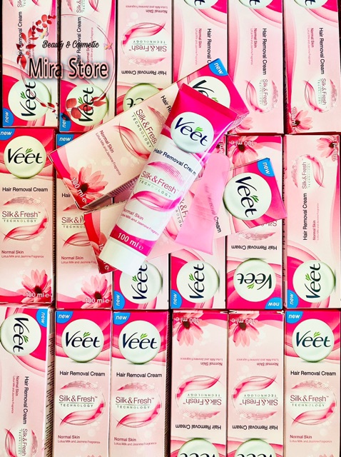 KEM TẨY SẠCH LÔNG Chân Tay Veet Silk &amp; Fresh 100ml
