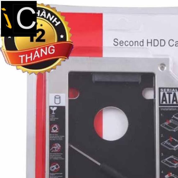 Caddy Bay mỏng SATA 9 5mm Gắn Thêm Ổ Cứng HDD SSD Cho Laptop Qua DVD