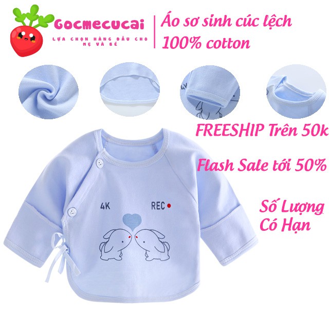 [FREESHIP] Áo đơn sơ sinh 100% cotton, hàng quảng châu, siêu xinh cho bé 3-6kg