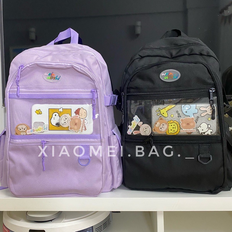 Balo học sinh tăng kèm pin cài
