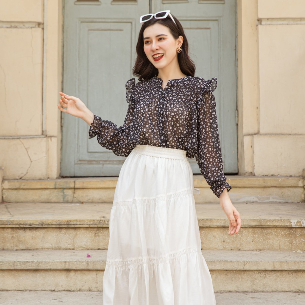 Áo chiffon hoa