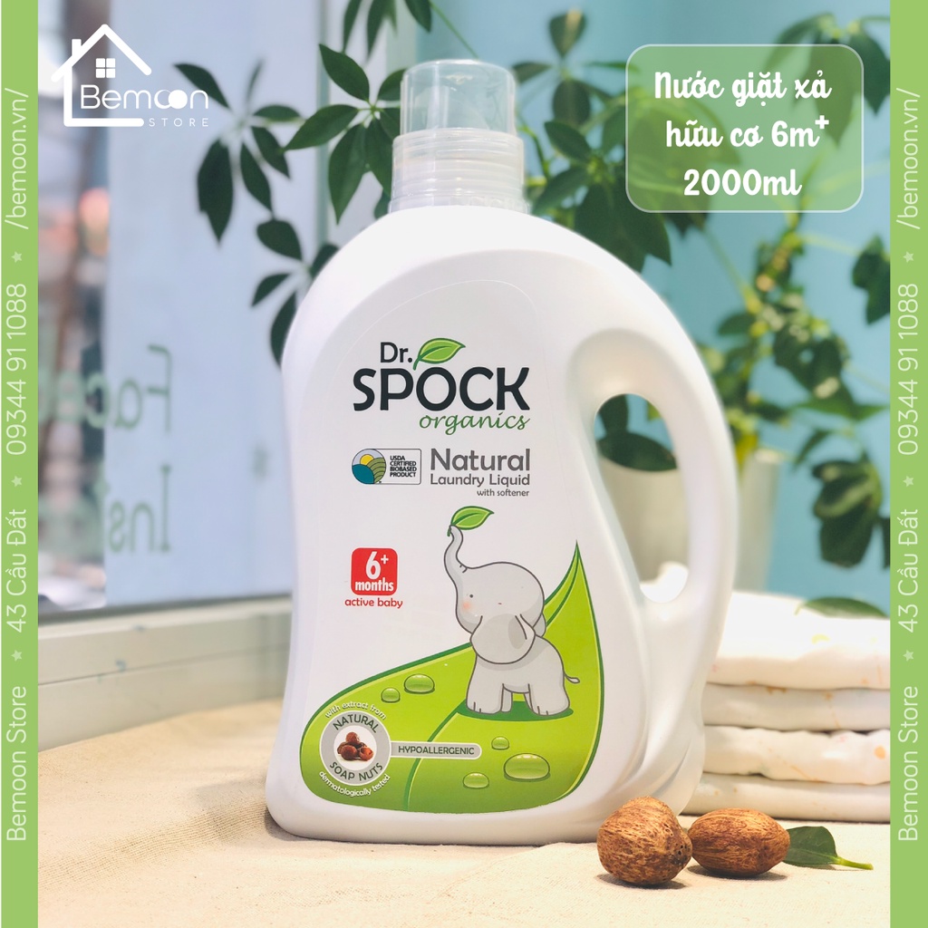 Nước giặt bồ hòn Dr. Spock organic 6M - 2000ml