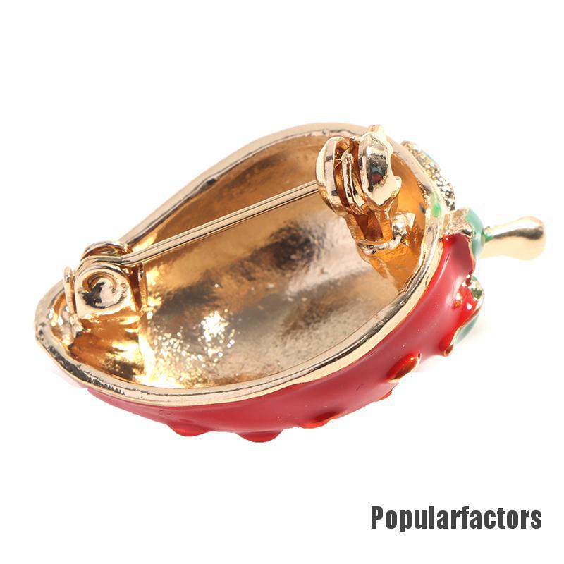 Ghim cài áo trang trí hình trái cây đính ngọc trai bằng hợp kim thời trang cho nữ dự tiệc