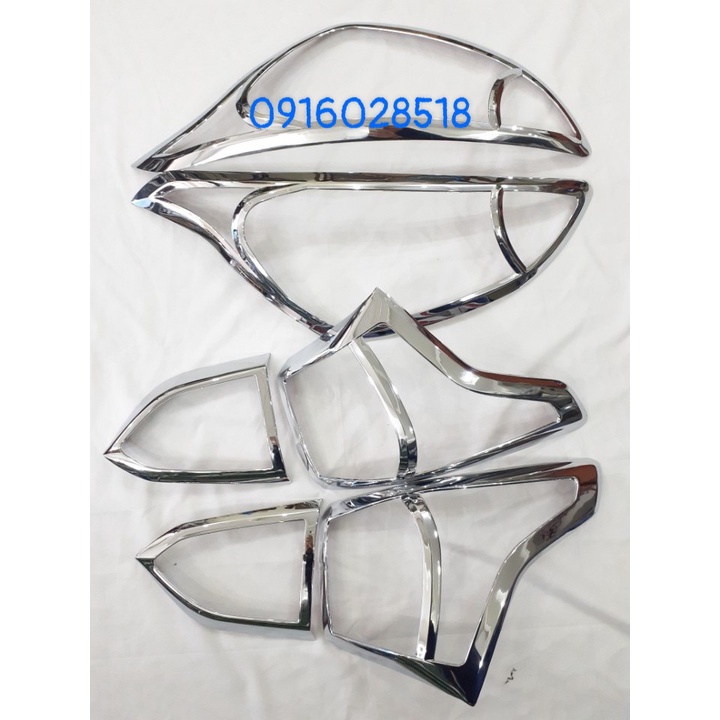 Ốp viền đèn pha hậu trước sau i10 dài 2 đầu 2017 2018 2019 2020 xi mạ Crom op den truoc sau