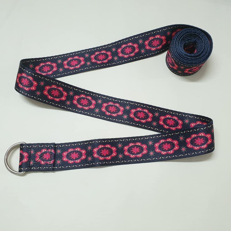 Dây tập yoga cotton siêu dài 1,83m và 2.5m in hoa văn thổ cẩm cao cấp Elite Sport - 70K