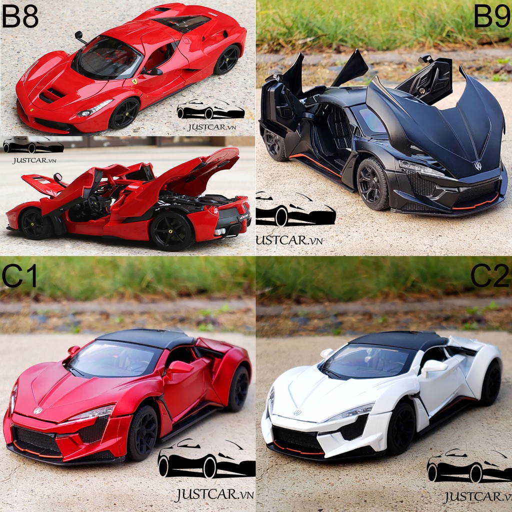 Trang Trí Taplo Xe Hơi Mô Hình Lamborghini FERRARI Bugatti Civic Raptor Mercedes Lexus Nissan BMW Maserati CHEVROLET