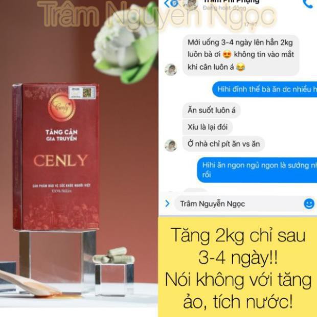 Tăng cân cenly❤️ Tặng quà❤️ tang can Cenly, tăng kí tự nhiên, bất chấp cơ địa, sản phẩm không phải là thuốc