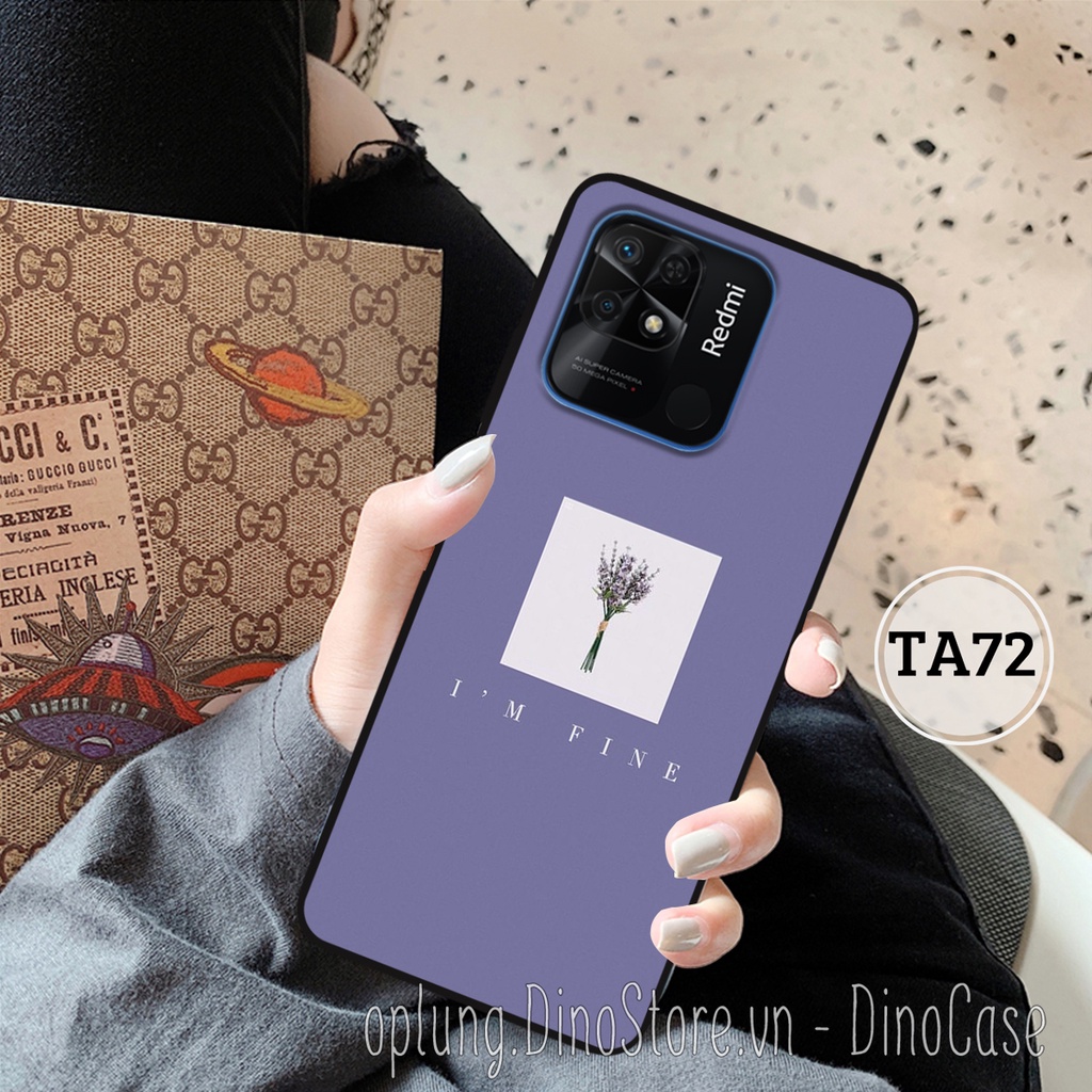 Ốp Redmi 10C / Redmi 10A - Ốp in hình hoa cỏ nữ tính lưng cứng viền silicon bảo vệ camera chống bẩn.