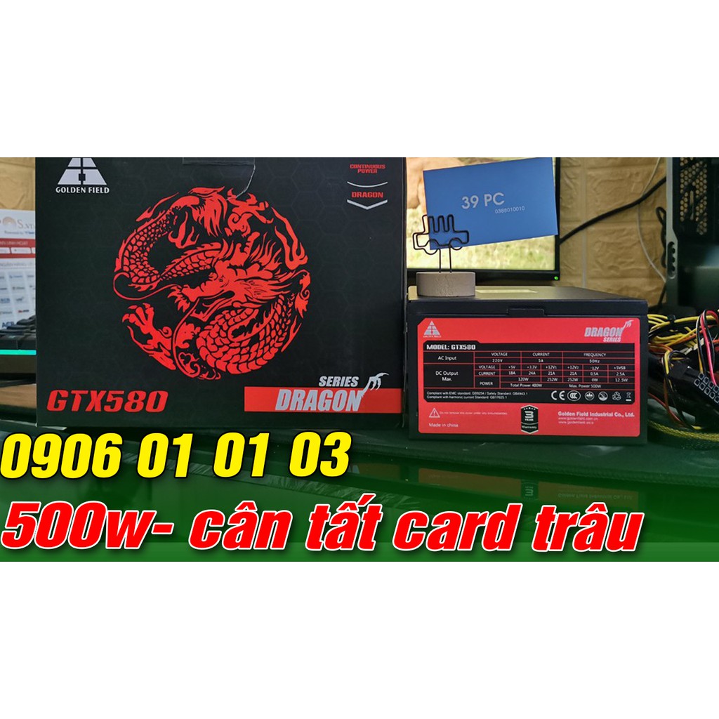Nguồn máy tính 500W CÂN TỐT CARD TRÂU- bảo hành 1 tháng