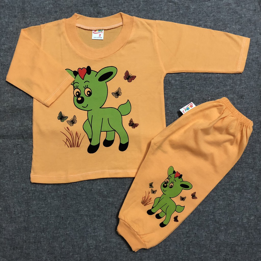 COMBO 5 bộ quần áo cotton SUSU | Mẫu Tay Dài Màu Bo Gấu | Chất vải đẹp, dày dặn, thoáng mát | Đồ bộ bé trai