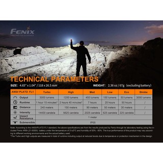 ĐÈN PIN FENIX - E35 V3.0 - 3000 LUMENS