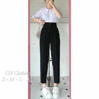 Quần baggy nữ 2 khuy dọc cạp lưng cao (Mã 066)
