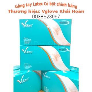 Găng Tay Cao Su Y Tế Có Bột, Không Bột Khải Hoàn - Găng Tay Latex Chính Hãng 100 cái/Hộp
