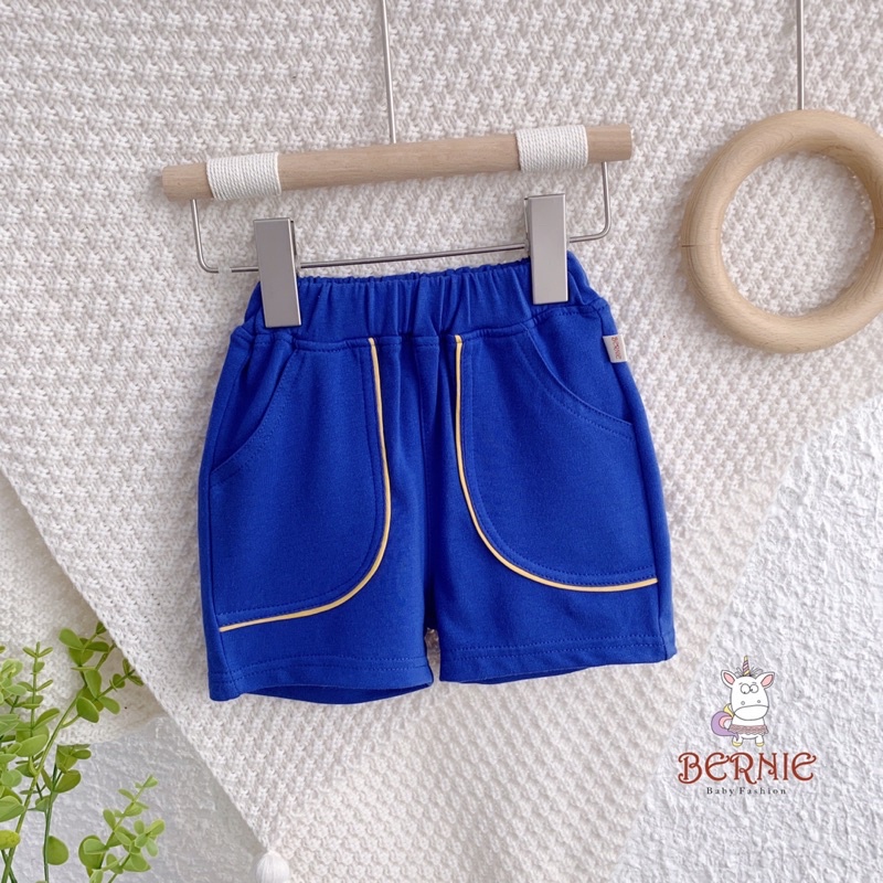 Quần sooc hè bé trai Bernie chất da cá phối túi cho bé từ 8-21kg - 22Q020