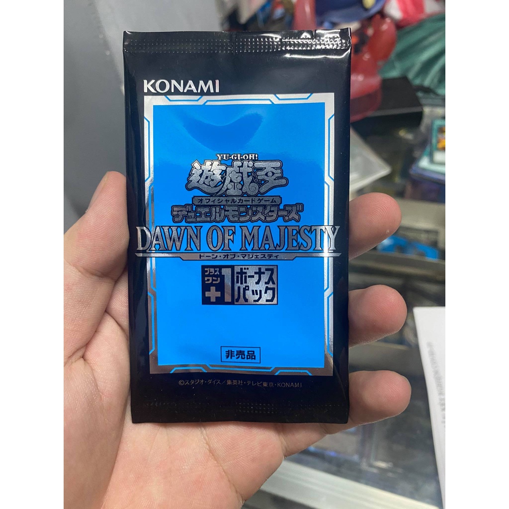 [ Dưa Hấu Yugioh ] 1 Túi thẻ bài bonus DAMA Dawn of Majesty Pack - 1 Pack 1 lá bài chắc chắn từ Super Rare trở lên